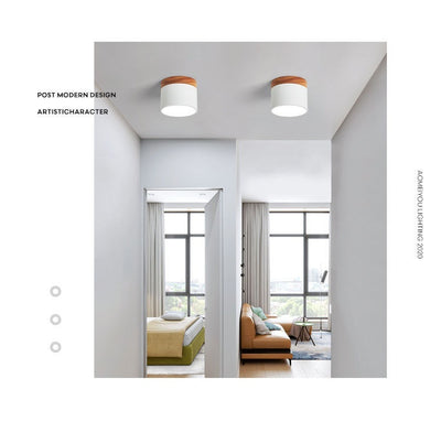 Lámpara de Madera Maciza para Pasillo y Balcón - Diseño Minimalista Macaron - Image 11