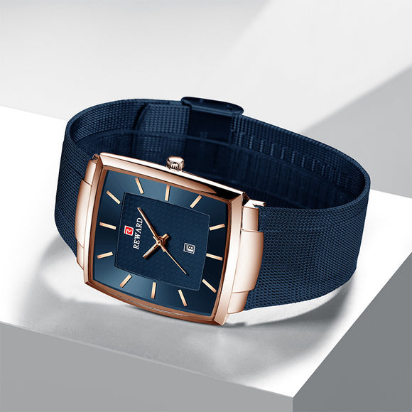 Reloj de Negocios para Hombre con Diseño Cuadrado