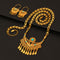 Conjunto de Collar y Aretes con Borla de Gota de Agua Chapado en Oro 18k para Mujer