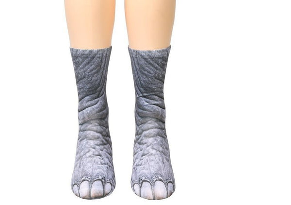 Calcetines Largos Unisex con Diseño de Garras de Gato 3D