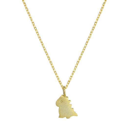 Collar de Plata Esterlina con Dinosaurio Adorable