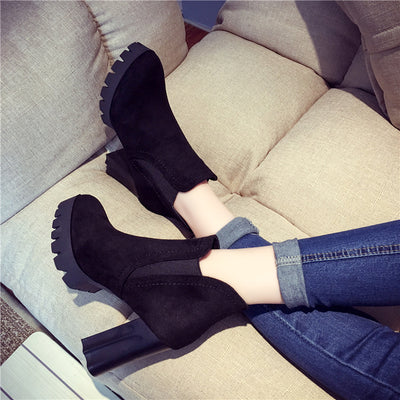 Botas Martin Impermeables para Mujer - Plataforma y Tacón Grueso Otoño Invierno - Image 4