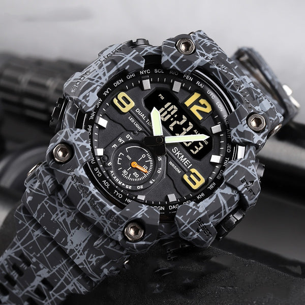 Reloj Deportivo Digital Resistente para Hombre con Pantalla Grande y Sincronización Electrónica