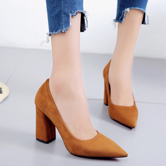 Zapatos de Tacón Alto para Mujer - Estilo Profesional en Ante