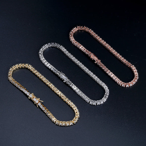 Pulsera para Hombre con Circonitas Incrustadas 3mm