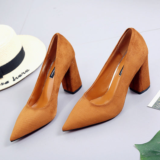Zapatos de Tacón Alto para Mujer - Estilo Profesional en Ante
