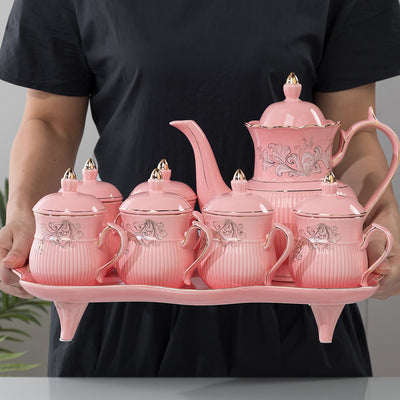 Juego de Té de Cerámica Esmaltada Dorada Resistente al Calor - Image 10