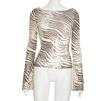 Blusa Estampado Animal Suelta y Cómoda para Mujer - Image 4