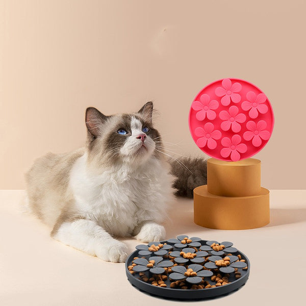 Comedero Interactivo con Ventosas y Almohadillas Olfativas para Gatos