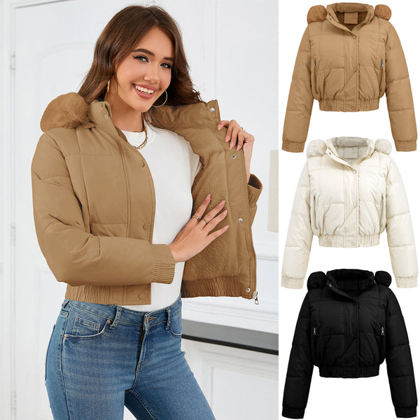 Chaqueta Acolchada de Algodón para Mujer - Estilo Casual y Cálido