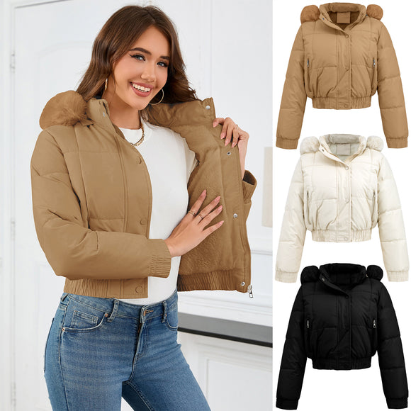 Chaqueta Acolchada de Algodón para Mujer - Estilo Casual y Cálido