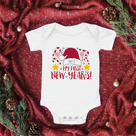 Pelele Navideño Estampado Triángulo Manga Corta para Bebé - Image 11