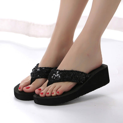 Sandalias con Lentejuelas Brillantes para Mujer - Cómodas Chanclas de Playa y Casa - Image 6