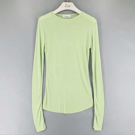 Blusa Semitransparente de Manga Larga en Colores Sólidos - Image 6