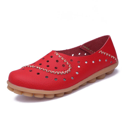 Zapatos Planos de Cuero para Mujer con Tacón Bajo - Image 4