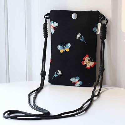 Bolso Bandolera con Bordado de Mariposa y Monedero Integrado - Image 5