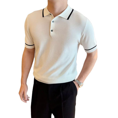Camisa Suelta de Punto Casual para Hombre - Manga Corta Cómoda - Image 5