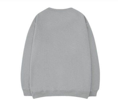 Suéter Cuello Redondo Estilo Street Unisex - Oversized Cómodo para Parejas - Image 8