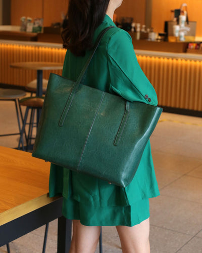 Bolso Tote de Cuero Encerado para Mujer - Bolsa de Hombro Elegante y Versátil - Image 24