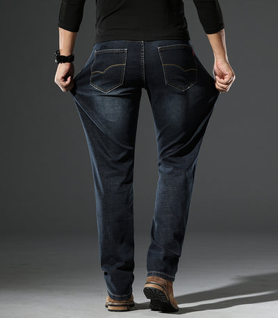 Jeans Rectos Elásticos para Hombre - Primavera Otoño Fit Cómodo - Image 14