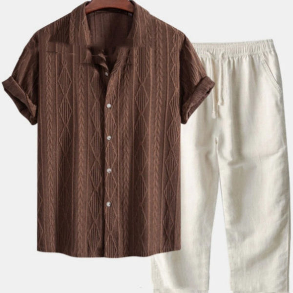 Traje Holgado de Manga Corta para Hombre