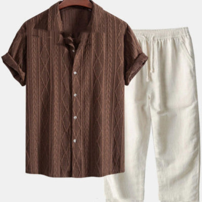 Traje Holgado de Manga Corta para Hombre