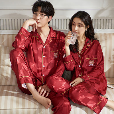 Pijama de Pareja para Otoño e Invierno - Cardigan Coordinado para Recién Casados - Image 9