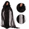 Fantasia de Bruxa Gótica Longa Preta - Vestido de Vampira para Halloween e Dia dos Mortos