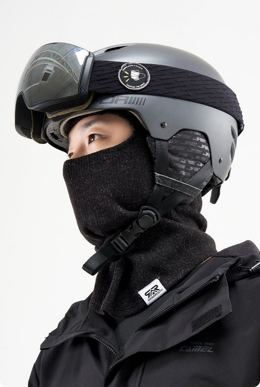 Morning glory red balaclava made from polar fleece windproof fabric, covering the head, neck, and lower face. - Image 20
