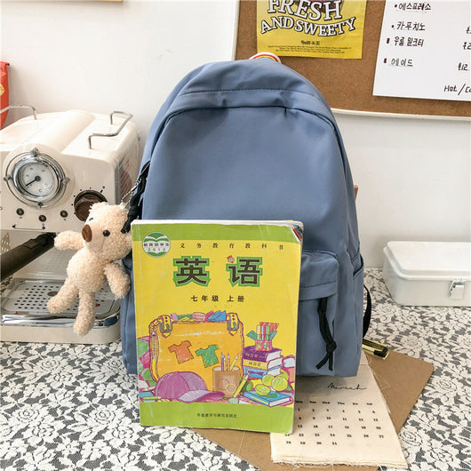 Mochila Canvas Mori Estilo Minimalista - Bolsa Escolar Versátil - Image 2