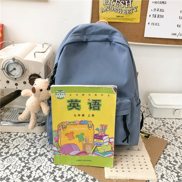 Mochila Canvas Mori Estilo Minimalista - Bolsa Escolar Versátil