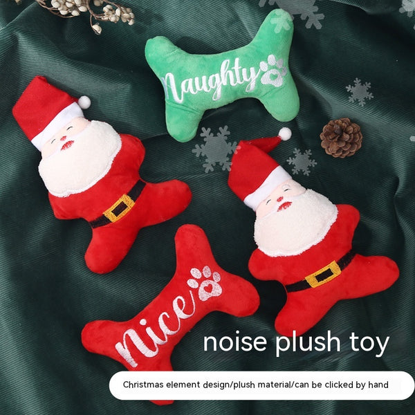 Juguete Perro Navideño con Sonido - Cachorro Peluche Santa Claus