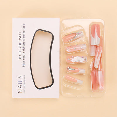 Uñas Postizas Largas Estilo Europeo y Americano - Set de 24 Piezas - Image 3