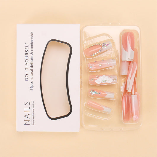 Uñas Postizas Largas Estilo Europeo y Americano - Set de 24 Piezas - Image 3
