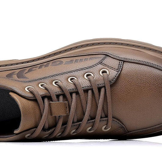 Zapatos de Cuero para Hombre Transpirables Negocios Suela Blanda - Image 12