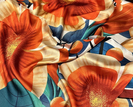 Pañuelo Floral de Seda Artificial para Mujer - Image 94