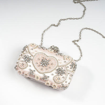 Bolso de Noche Elegante con Corazón y Diamantes para Mujer - Image 10