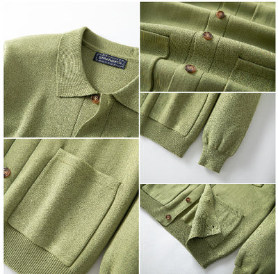 Suéter de Cuello Camisero Manga Larga Alta Densidad - Image 14