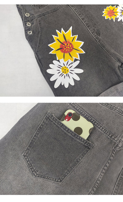 Shorts Bib con Tirantes Estampados y Detalles Bordados - Image 12