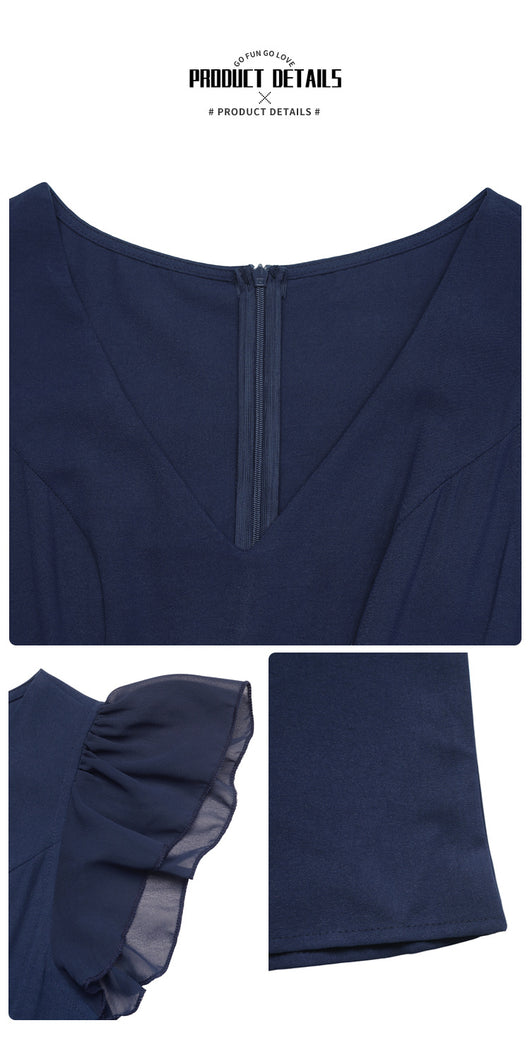 Jumpsuit Elegante con Escote en V y Detalles de Encaje - Image 8