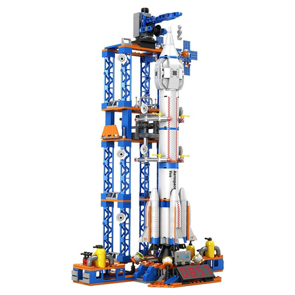 Juego de Construcción Cohete Espacial - Bloques Armables Puzzle Educativo