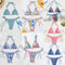 Bikini Estilo Triángulo Impreso Sexy con Corte Moderno