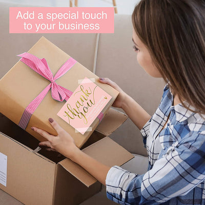 Pack de 50 Tarjetas de Agradecimiento 9cm - Gracias por Apoyar Mi Negocio