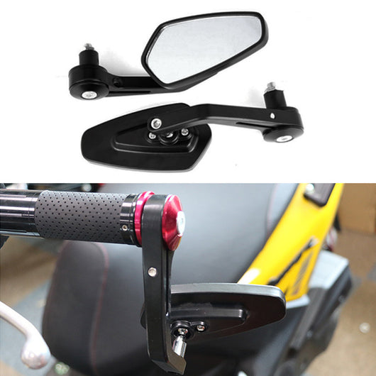 Espejo Retrovisor Curvo Diamante para Manillar Modificado de Motocicleta
