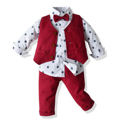 Conjunto Formal para Niños: Camisa, Chaleco y Pantalón