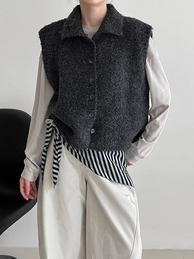Chaleco Relajado para Mujer con Cuello Alto Superpuesto - Image 21