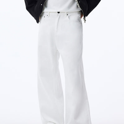 Jeans Negros Rectos con Forro Polar - Estilo Americano Casual para Otoño e Invierno - Image 6