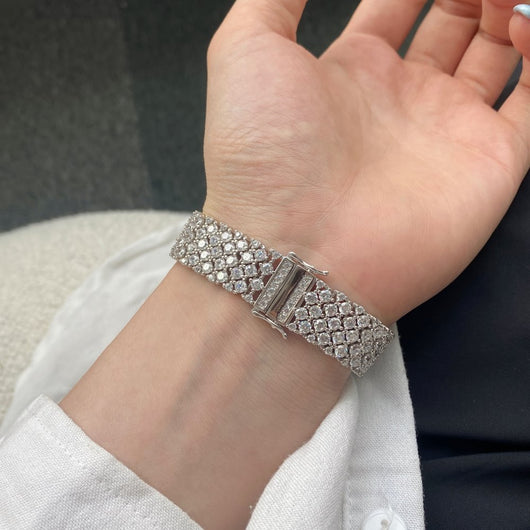 Pulsera de Plata Esterlina S925 con Circones Engarzados para Mujer - Image 13