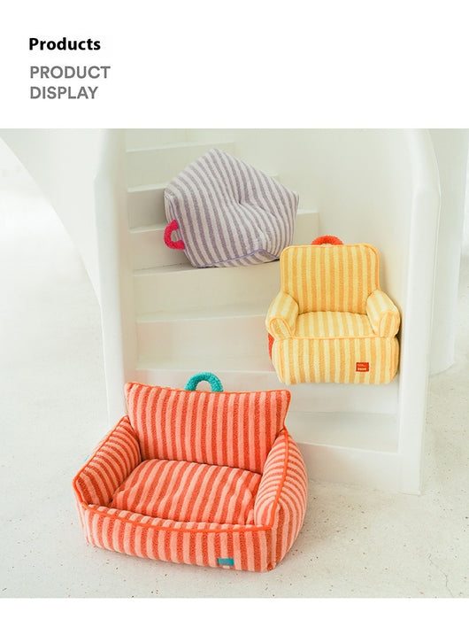 Cama Térmica para Mascotas de Rayas - Cómoda en Todas las Estaciones con Funda Lavable - Image 14