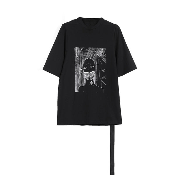 Playera Suelta con Estampado Ghost Face